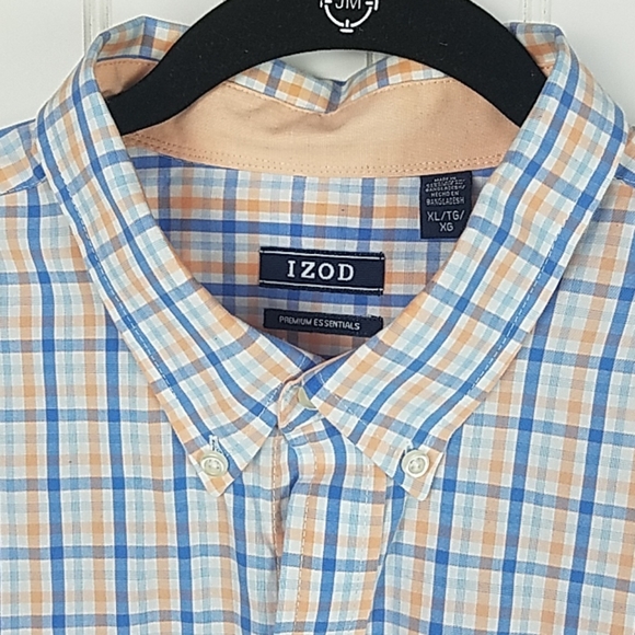 SOLD EBAY Izod Premium Essentials Plaid Button Down XL - Picture 2 of 6